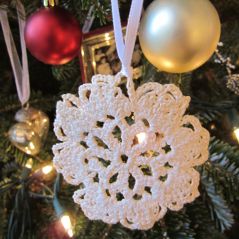 Mom's Snowflake. My Mother was a wizard with a crochet hook. She created sets of these lacy snowflakes for all the Sisters.