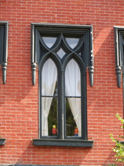 Window set in brick