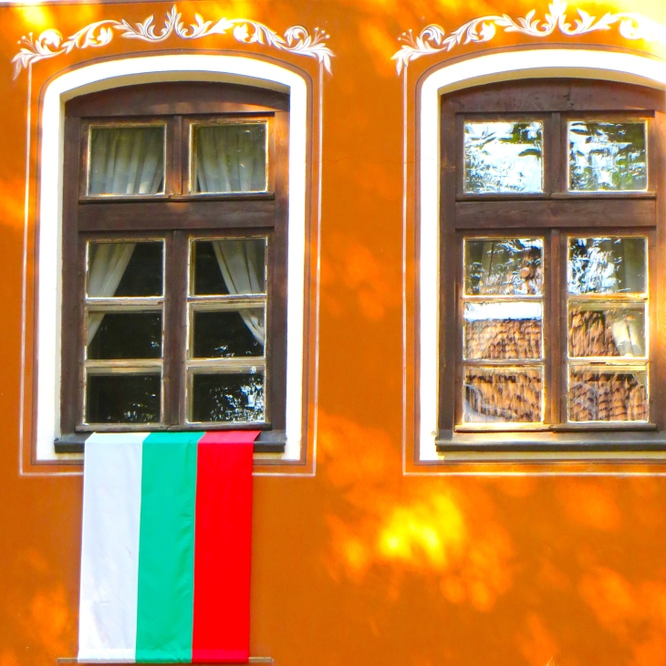Window w Bulgarian Flag